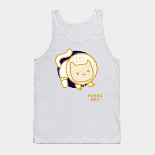 Funny Flying Cat Stargazer Tank Top